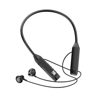 超強無線藍牙耳機頸掛式磁吸耳塞LED顯示器運動耳機立體聲帶麥克風 8 最佳銷售 頸掛式藍牙耳機 - №1