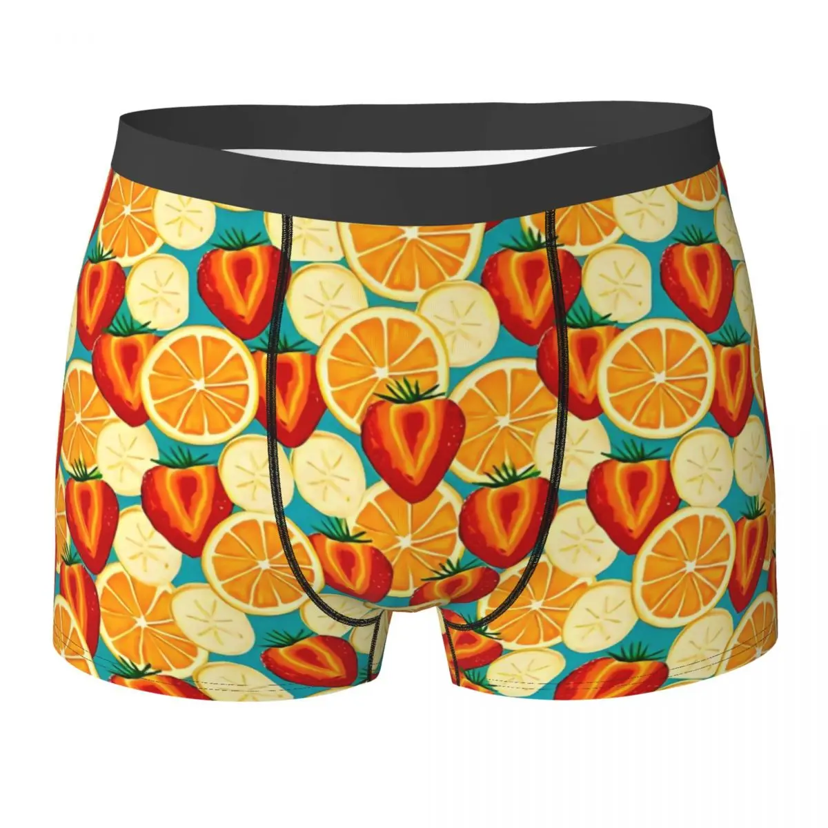 Fruit Print Underwear Strawberry And Orange 3D Pouch High Quality Boxershorts Print Shorts Briefs Sexy Men Panties Plus Size