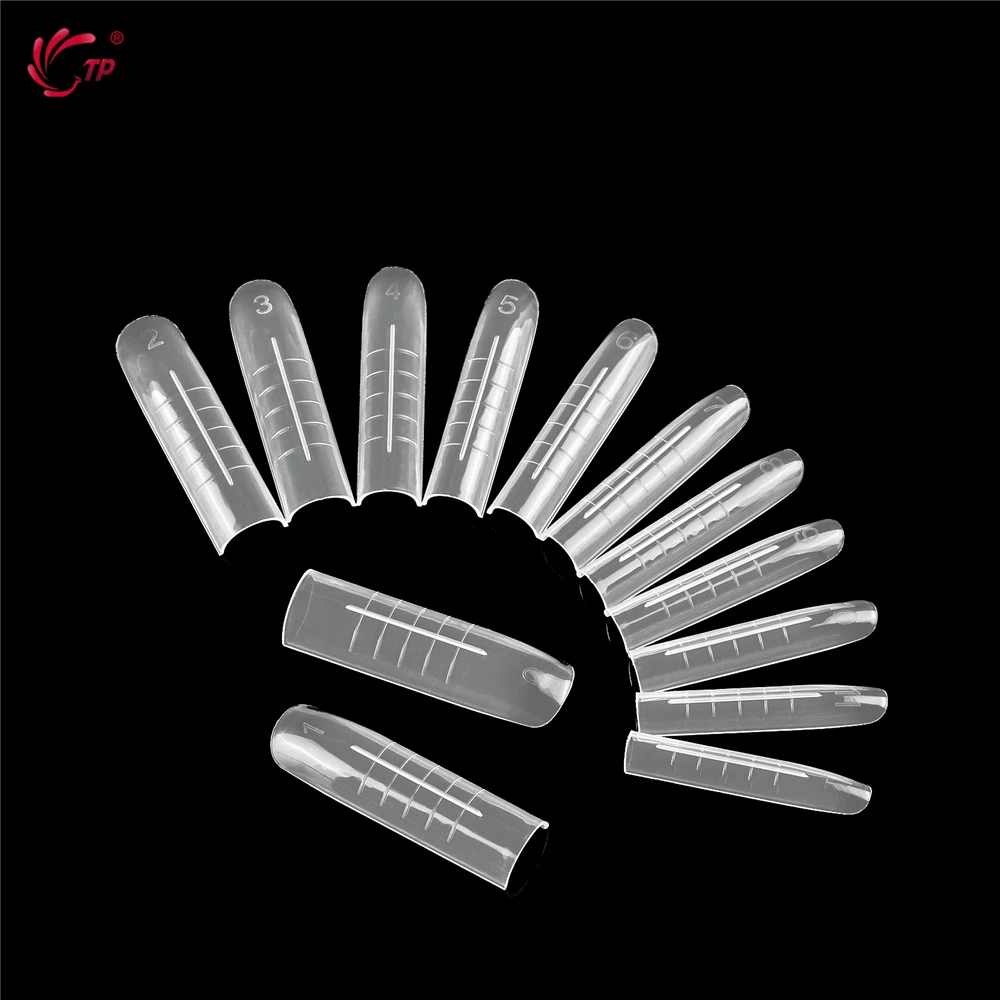 TP 70Pcs Matte Square Nail Dual Forms Acrylic Poly Nail Gel Mold Full Cover Reusable Nail Extension Top Forms Manicure Tools