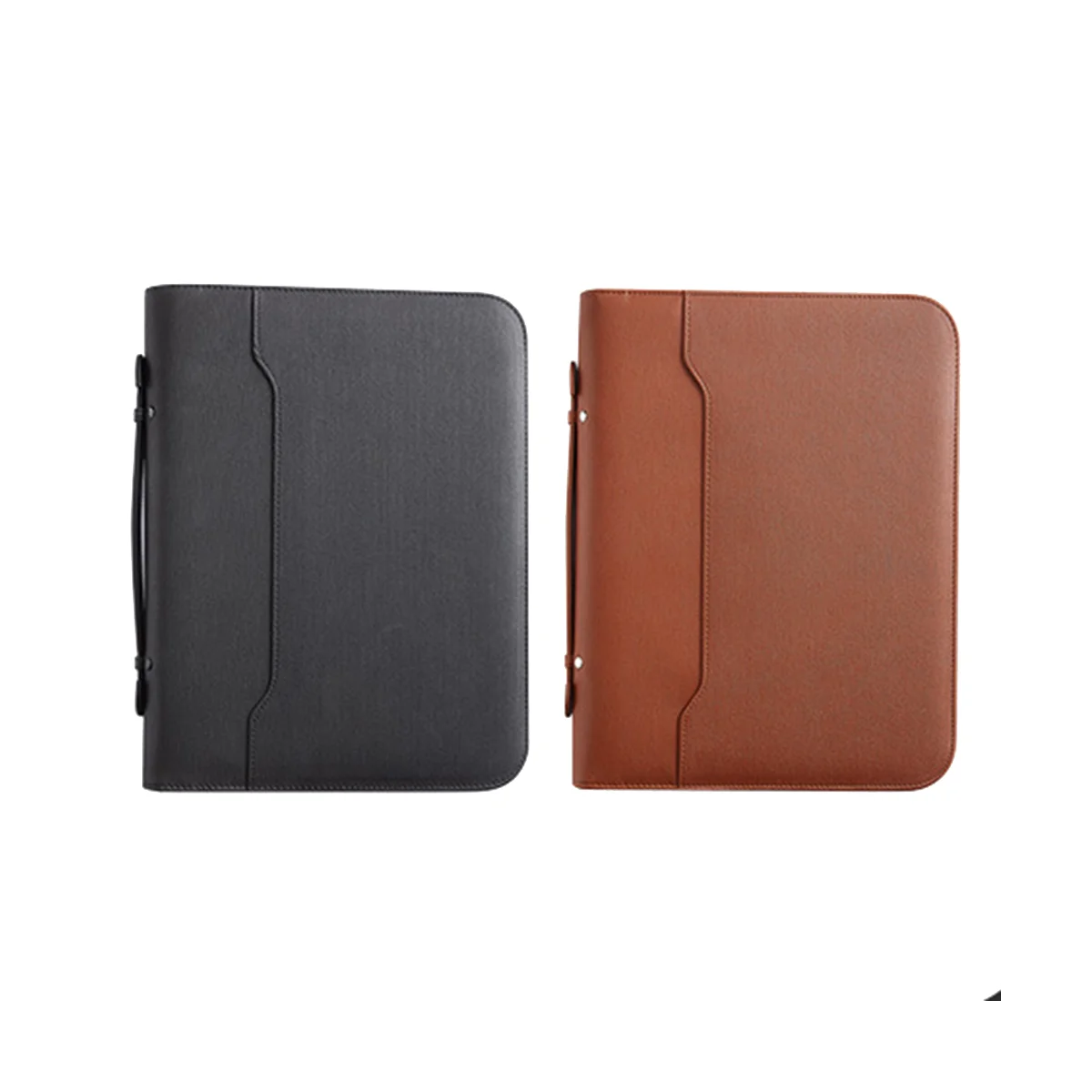 Portefeuille à fermeture éclair en cuir, classeur professionnel, iPad, document