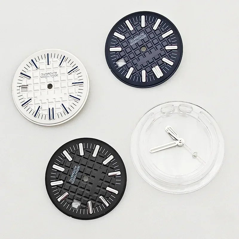 Cadran Shoous à bande argentée pour montre, mouvement mécanique, accessoires de remise en état, vert, applicable ata yota, 8215, 3804, 2813, 30mm