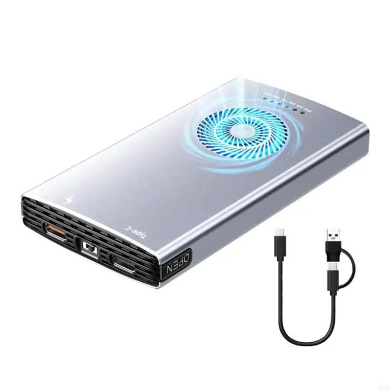 H37B Twin Bay M.2 SSDS Metal Metal USB 3.2 Caso almacenamiento externo Modo suspensión Auto 20Gbps para 2230 a 2280