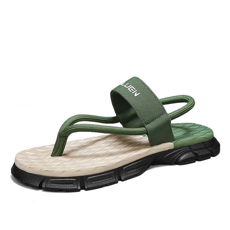 Men's Slippers Outdoor Sandals Beach Flip Flops Ankle Wrap Shoes New Design Men Comfortable Slides Casual Shoes Male Slippers