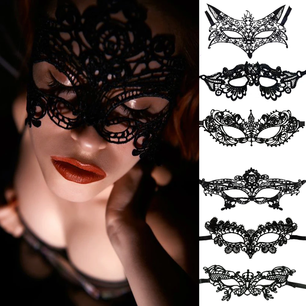 

Sexy Lace Hollow Mask Lightweight Lace Masquerade Mask Suitable for Prom Party Dance Night Halloween Costume Women Mask