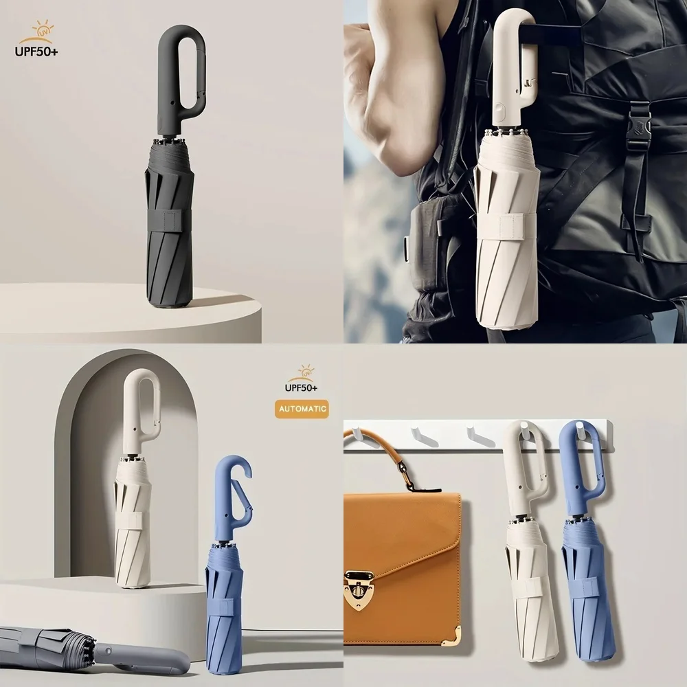 

umbrellaWindproof Folding Umbrella Compact Automatic Open Close Anti UV Sun Rain Protection for Men and Women Lightweight