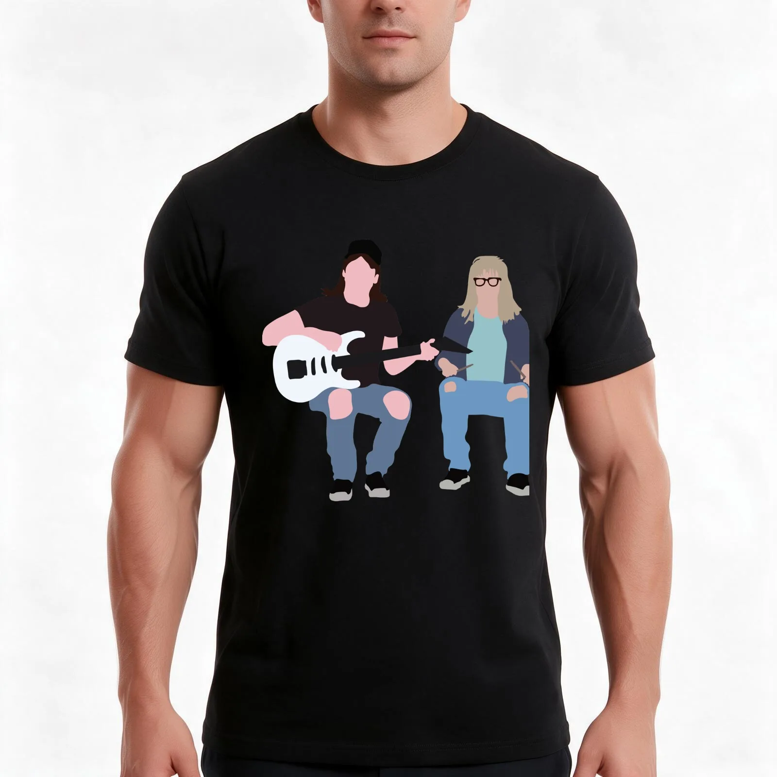 The Ultimate Secret Of Wayne's World T-Shirt, Summer Casual Cotton Tee, Oversized Streetwear Tops, Vintage Graphic Print
