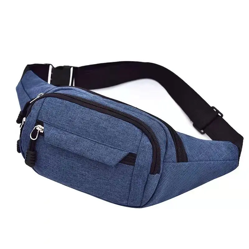 Men's Breast Package Waterproof Outdoor Sports Bag Canvas Pouch Korean-style Waist Bag Fanny Pouch Crossbody Male Banana Bag