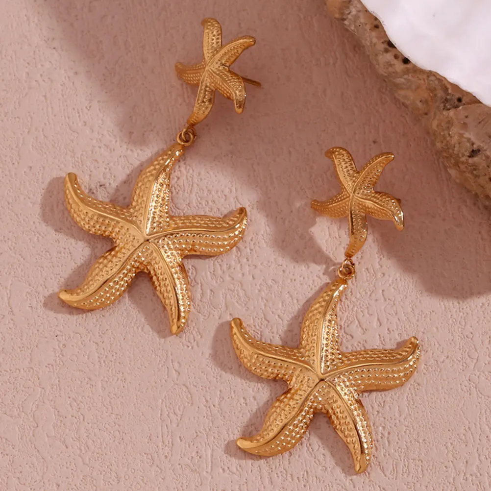 

Earrings Dangly for Women Trendy Unique Fashion Beach Accessories Stainless Steel Decorative