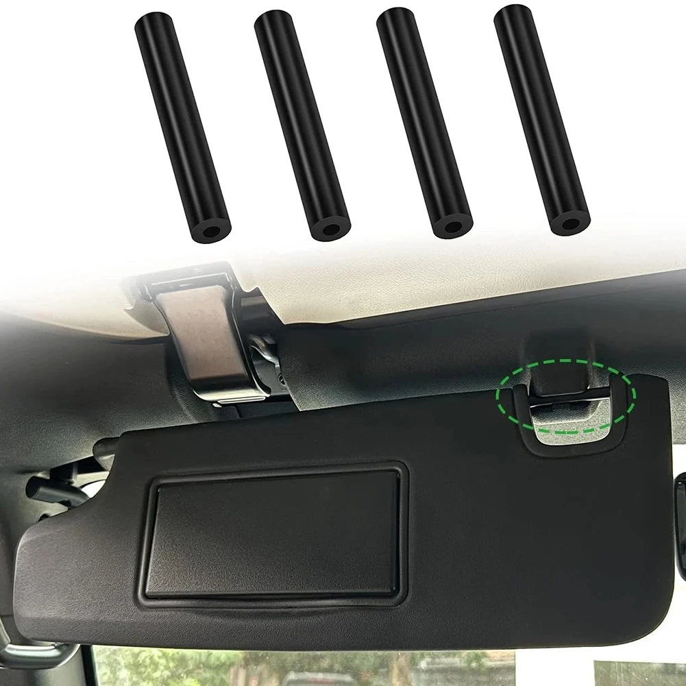 Tubos de reparación de visera izquierda y derecha, 4 Uds., para Jeep, Wrangler, JK 2007 a 2017, Kit de repuesto para reparación de visera de vehículo