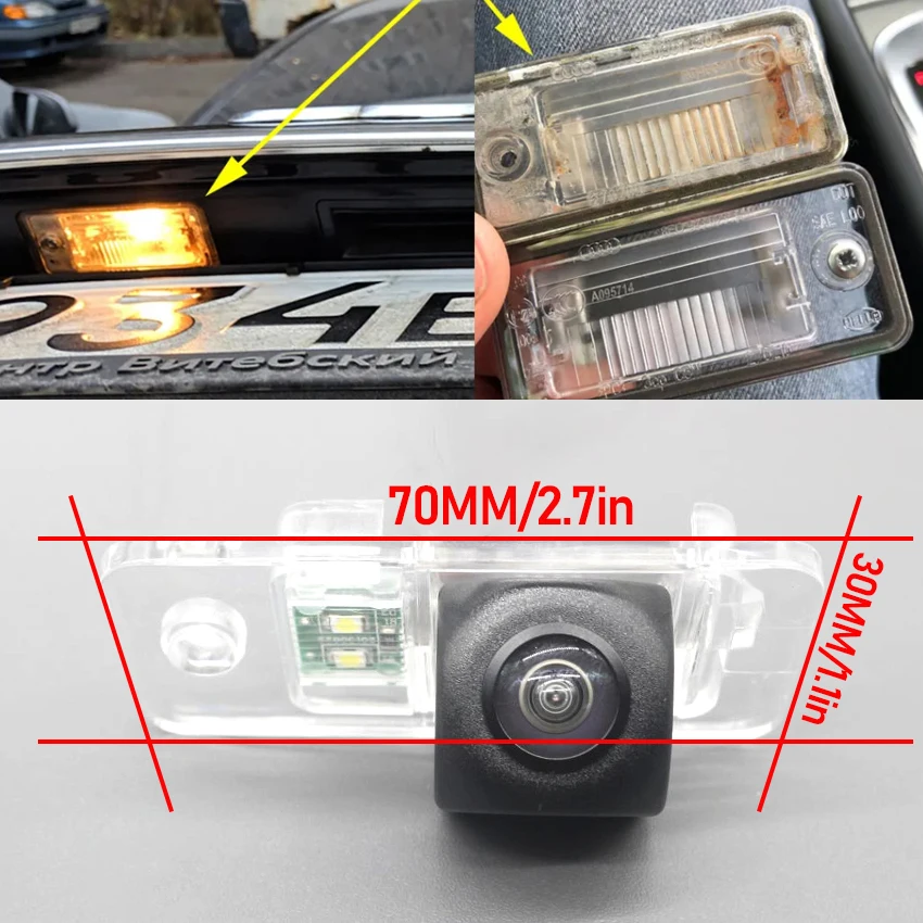 Car Rear view Back Up Camera Reversing Camera HD Fisheye Lens For Audi A6 C6 S6 RS6 (4F) 2005~2009 RS6 Plus Avant 2008~2009