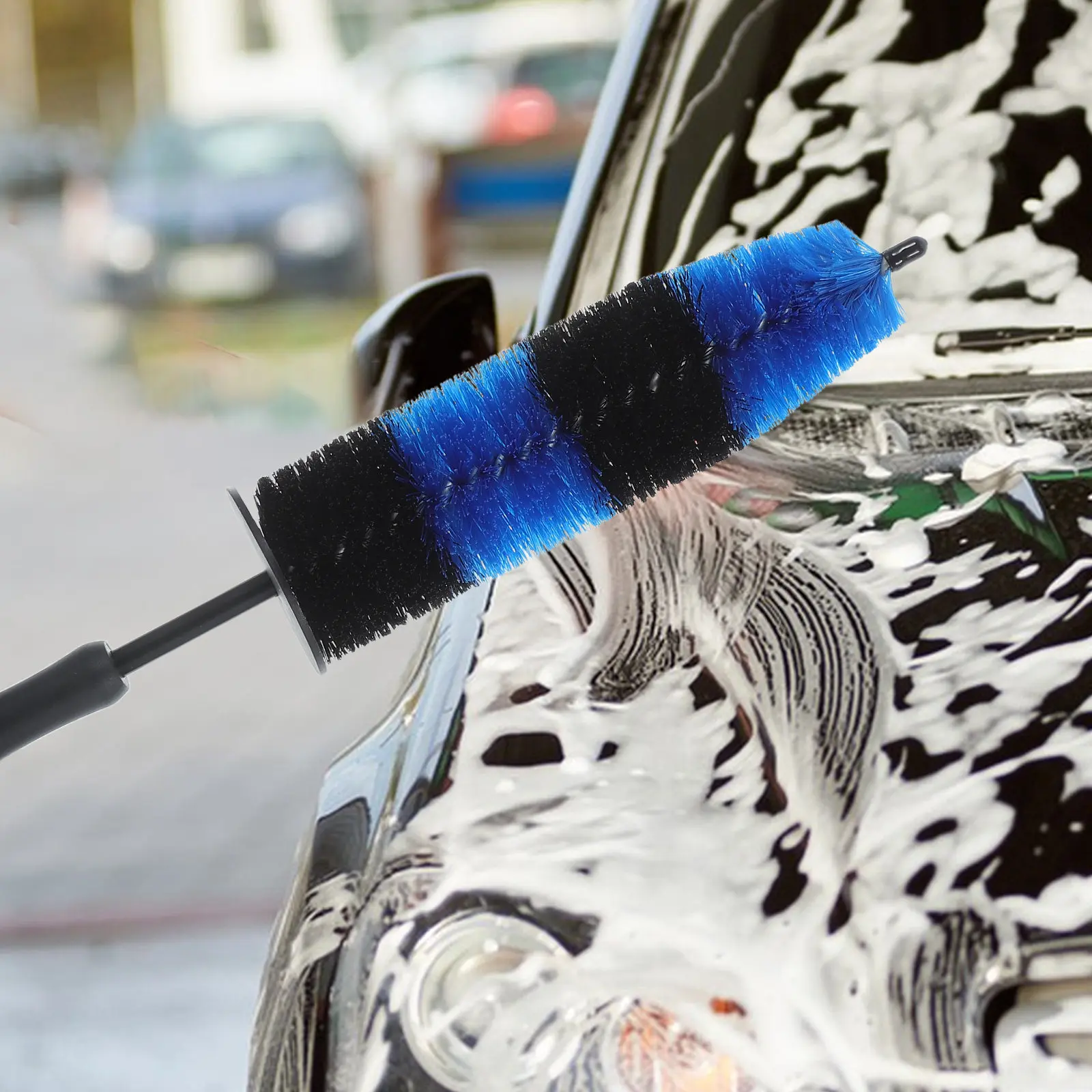 Premium Car Rim Cleaning Brush with Short Lightweight Design for Easy Storage Carry Tire Wheel Detailing Cleaning Tool Rim