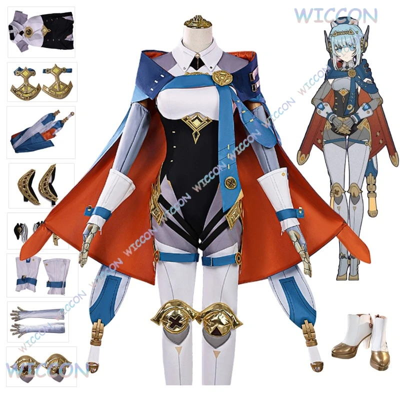 

Ineffa Косплей Костюм Опора Игра Genshin Impact Косплей Механическая Девушка Ineffa Косплей Парик Обувь Женская Хэллоуин Вечеринка Ролевая Игра