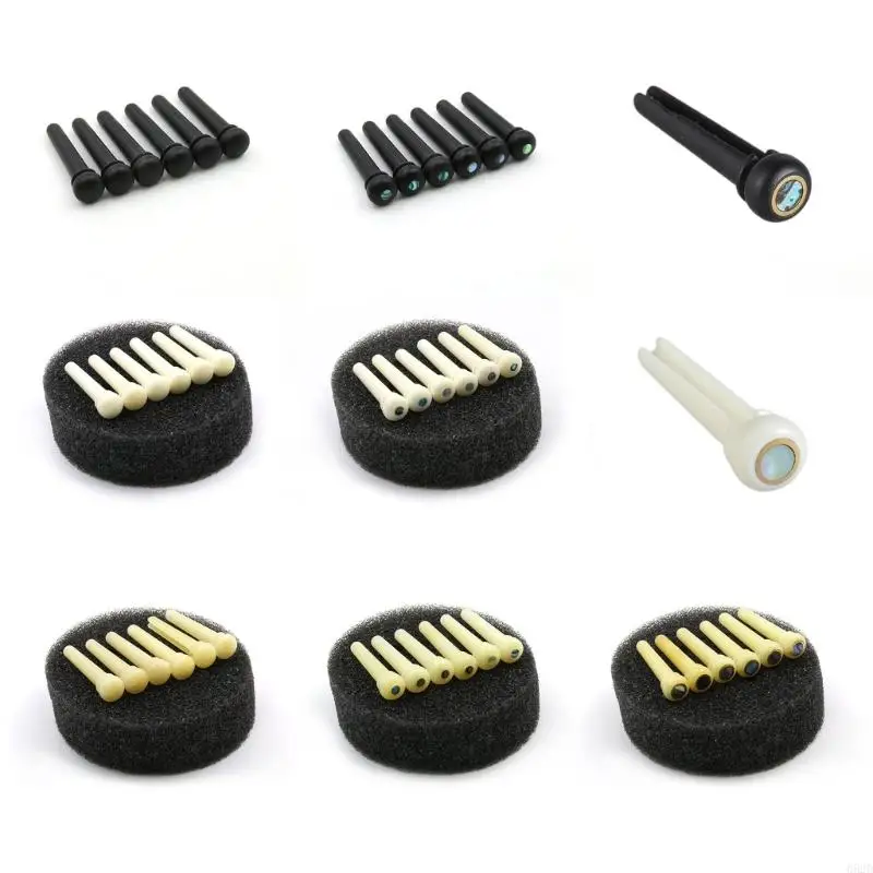 

652D Гитарные струнные колышки фиксированные вертебра Ebony/коровье костяное мостовое мостовое аксессуары