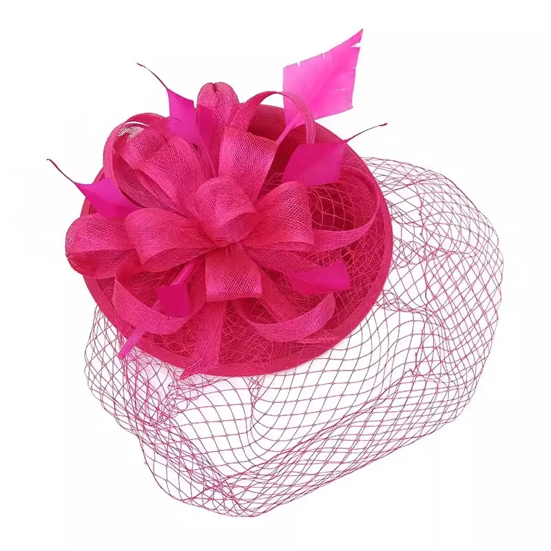 High End Bride And Socialite Flower Veil, Small Top Hat Hair Accessories, Runway Performance Studio Hair Accessories