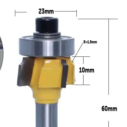 /R1 /R1.5 /R2 4 Teeth For Edge Trimmer Router Bit 8mm Shank For Woodworking Milling For Edge Banding Trimming Tool