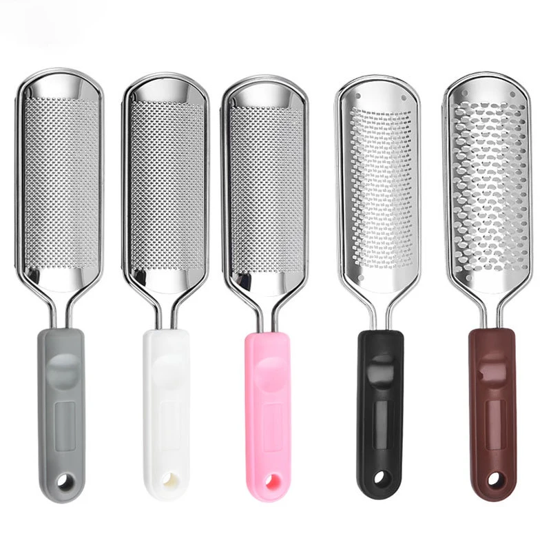 مبرد قدم من الفولاذ المقاوم للصدأ مسامير القدم على الوجهين وإزالة الجلد الميت، مطحنة القدم، فرك لوحة القدم