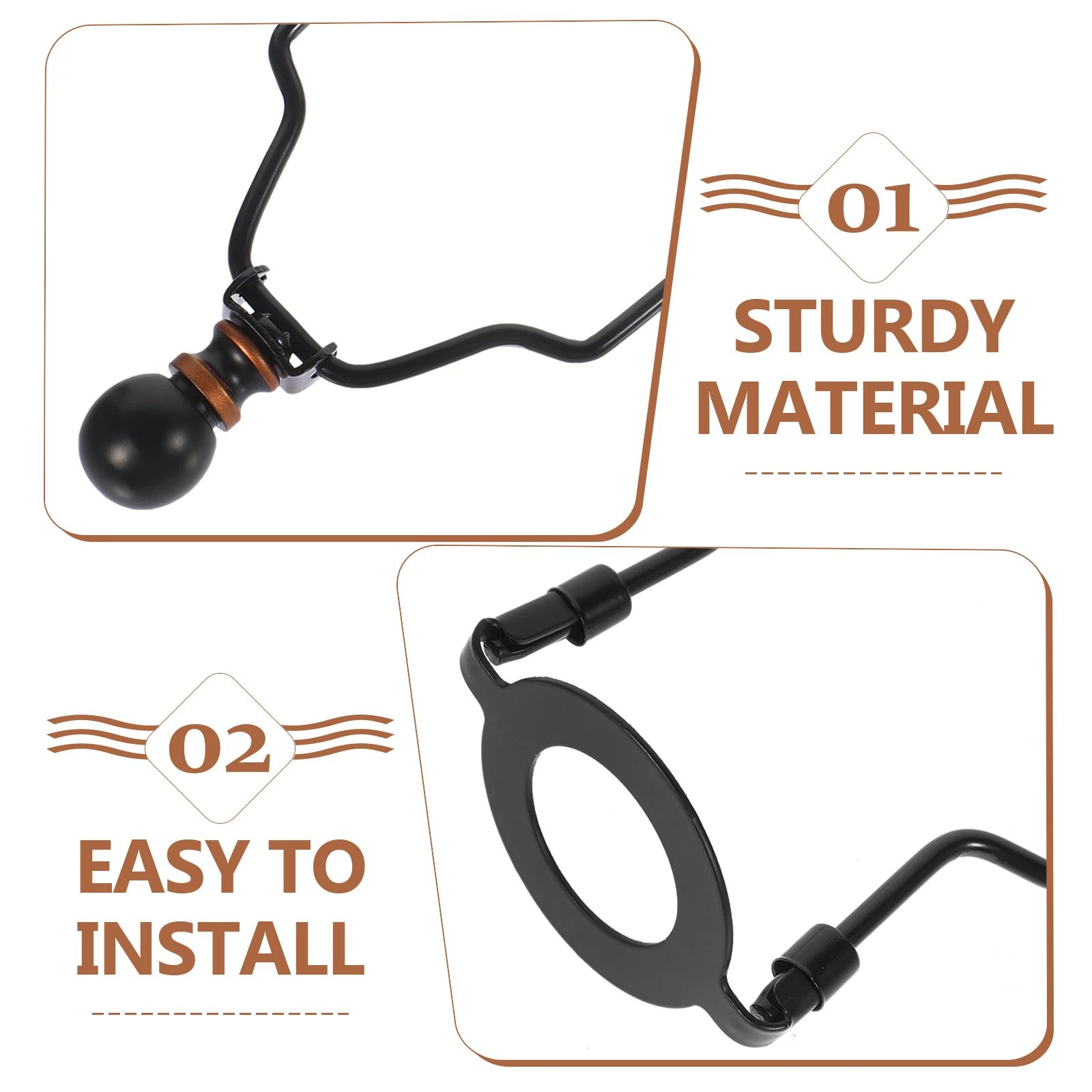 

1Set Floor Lamp Harp Heavy Duty Adjustable Lamp Shade Holder Durable Lampshade Bracket for Lighting Accessories