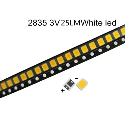 100 pz 2835 SMD bianco puro puro natura caldo freddo bianco freddo LED 3V 25LM luminoso Llamp Bbeads diodo luminescente