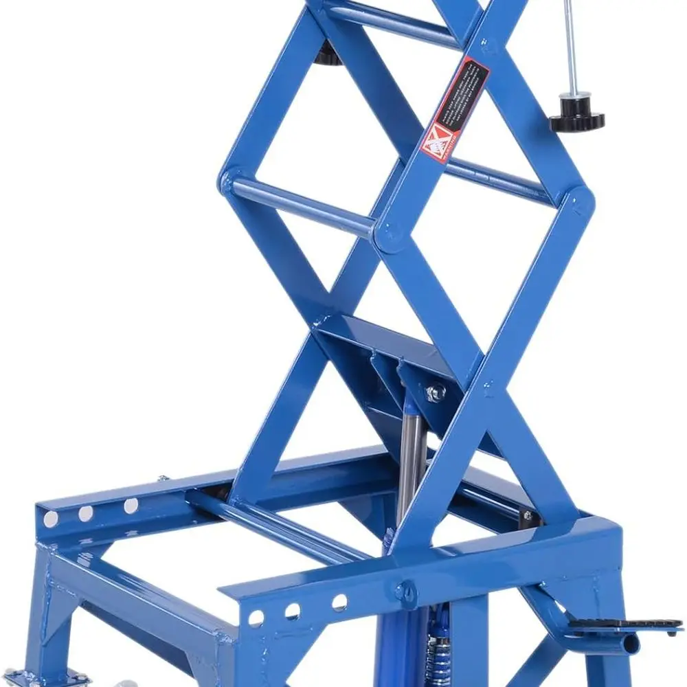 

Portable 300 lbs Capacity Hydraulic Scissor Jack for Small Motorcycles with Wheels