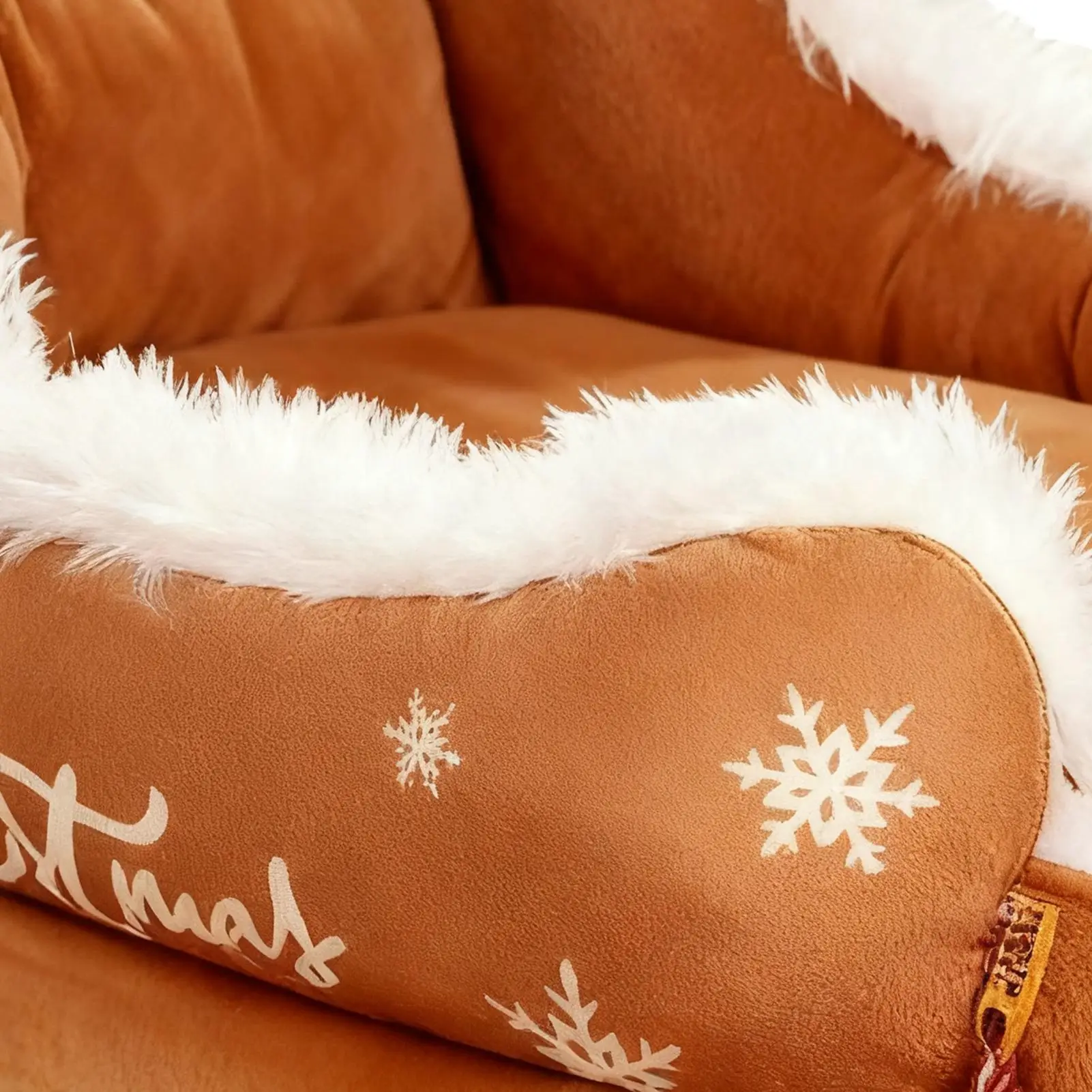 

Рождественские санчаты для собак с вытяжкой шнура, мягкая плюшевая спальная кровать для домашних животных, зимняя теплая согревающая кровать для кошек и собак для щенков, кошек, домашних животных