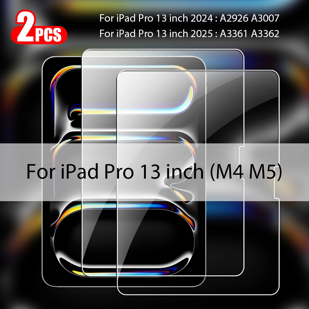 2 Stuks Gehard Glas Screen Protector Voor iPad Pro 13 11e M5 M4 12.9 Air 11 M3 M2 5 4 Mini 6 7 10 9e 10e Generatie A16 Film