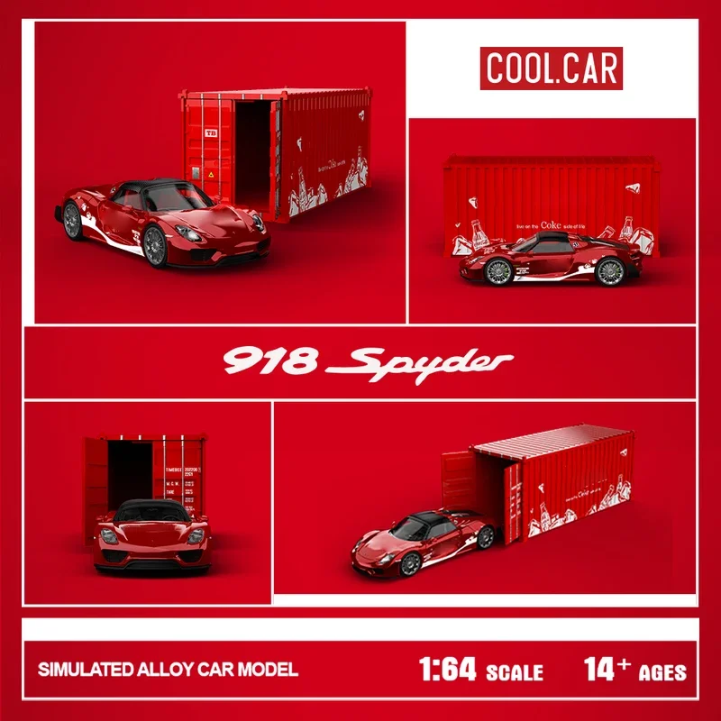 Time Micro&moreart 1:64 Red Painting Diecast Alloy Car Model For Display Limited Edition Collection Gifts