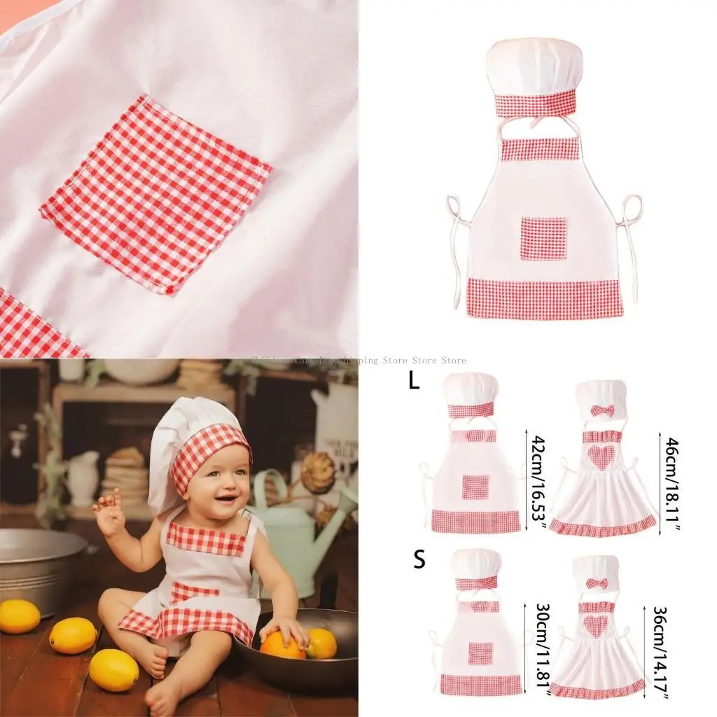 

2pcs photography reps костюм для новорожденных новорожденных для детской шляпы и шеф -повара Фотон Костем