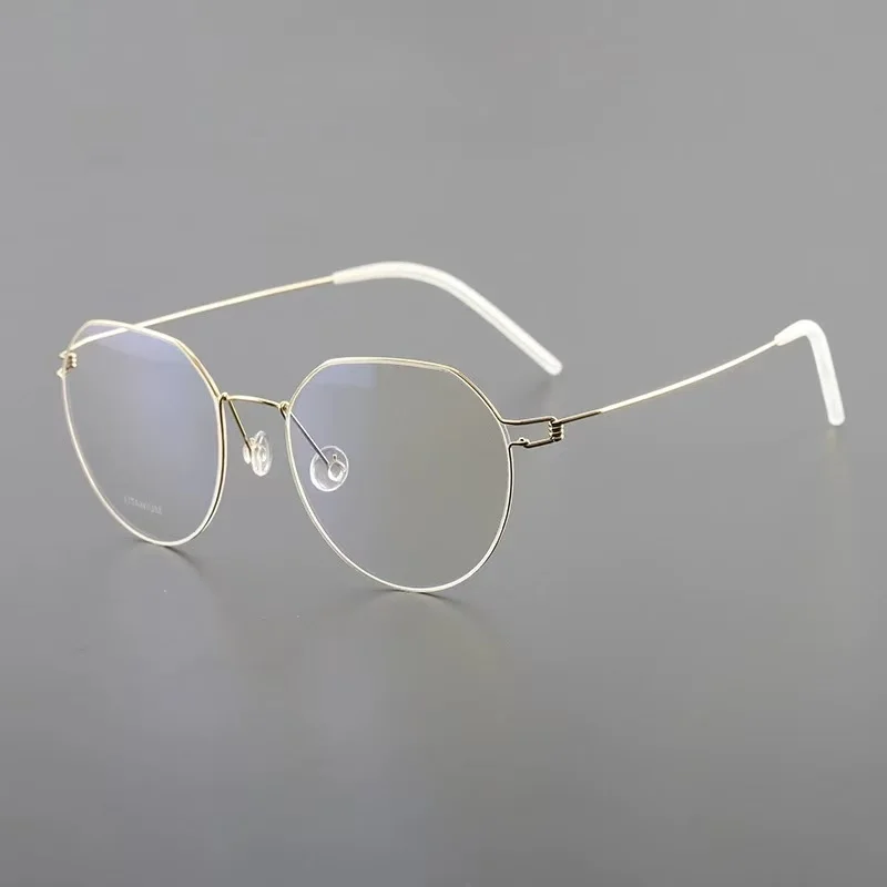 

Denmark Men Pure Titanium Round Oval Glasses Frame Evan Fashion Women Feature Eyeglasses Designer Ultralight Spectacles Frames