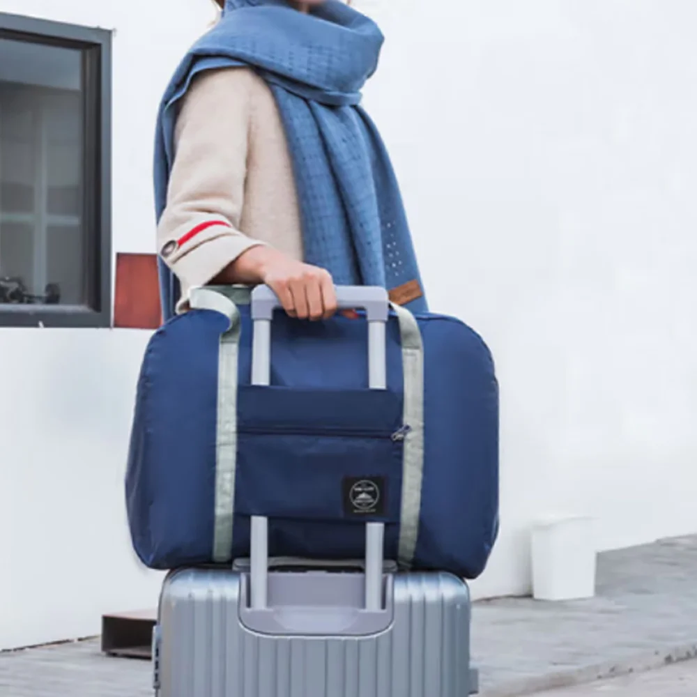 Bolsas de viaje plegables con estampado de astronauta para mujer, bolsa de equipaje de viaje multifuncional de gran capacidad, bolso de mano