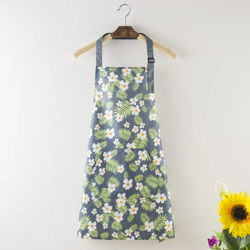 New Cotton Canvas Fashion Waterproof Apron Kitchen Aprons for Women Men Cooking Female Adult Waist Thin Breathable Male Work