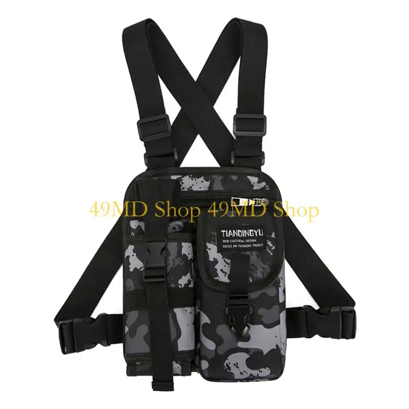 

49MD Спортивная нагрудная сумка Мужская водостойкая легкая передняя сумка-жилет для бега с держателем бутылки с водой для езды