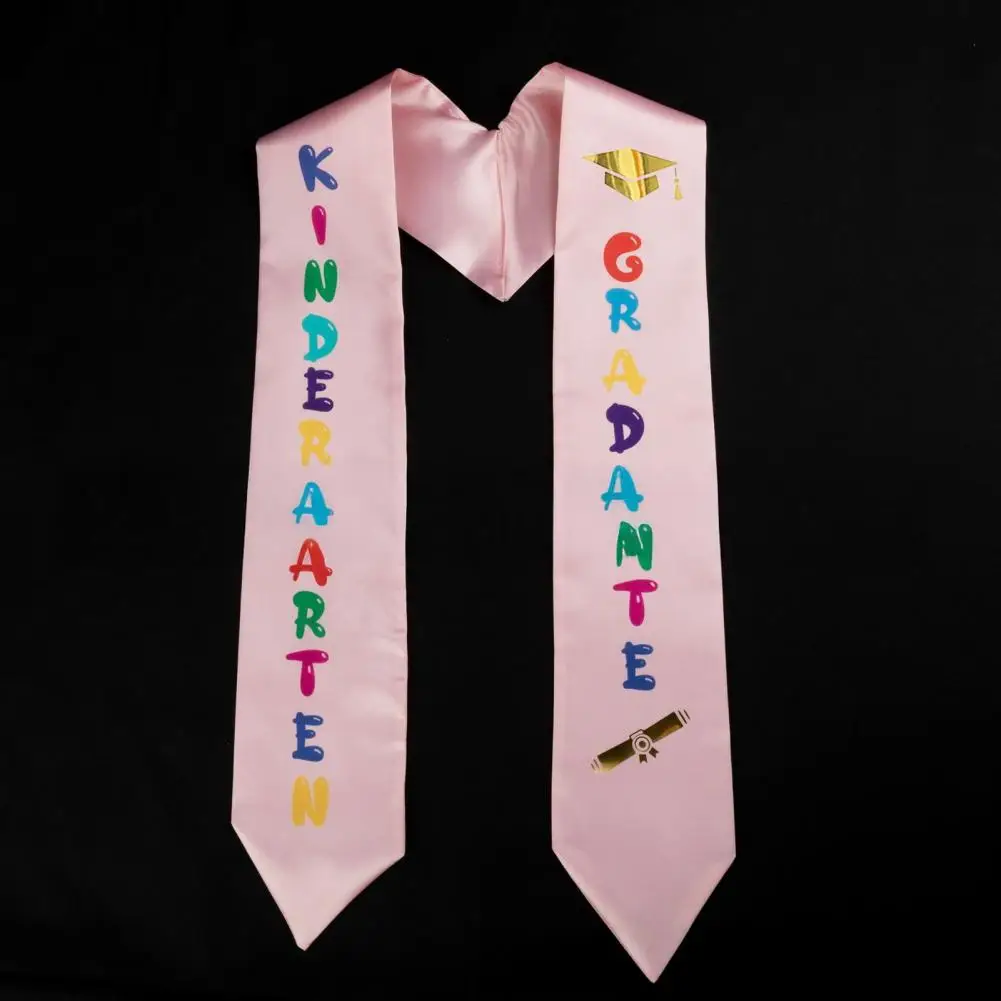 Printed Graduation Stole Kindergarten Graduation Stole Preschool Satin Sash Kids Printed Graduation Sash Class of 2026 Graduate