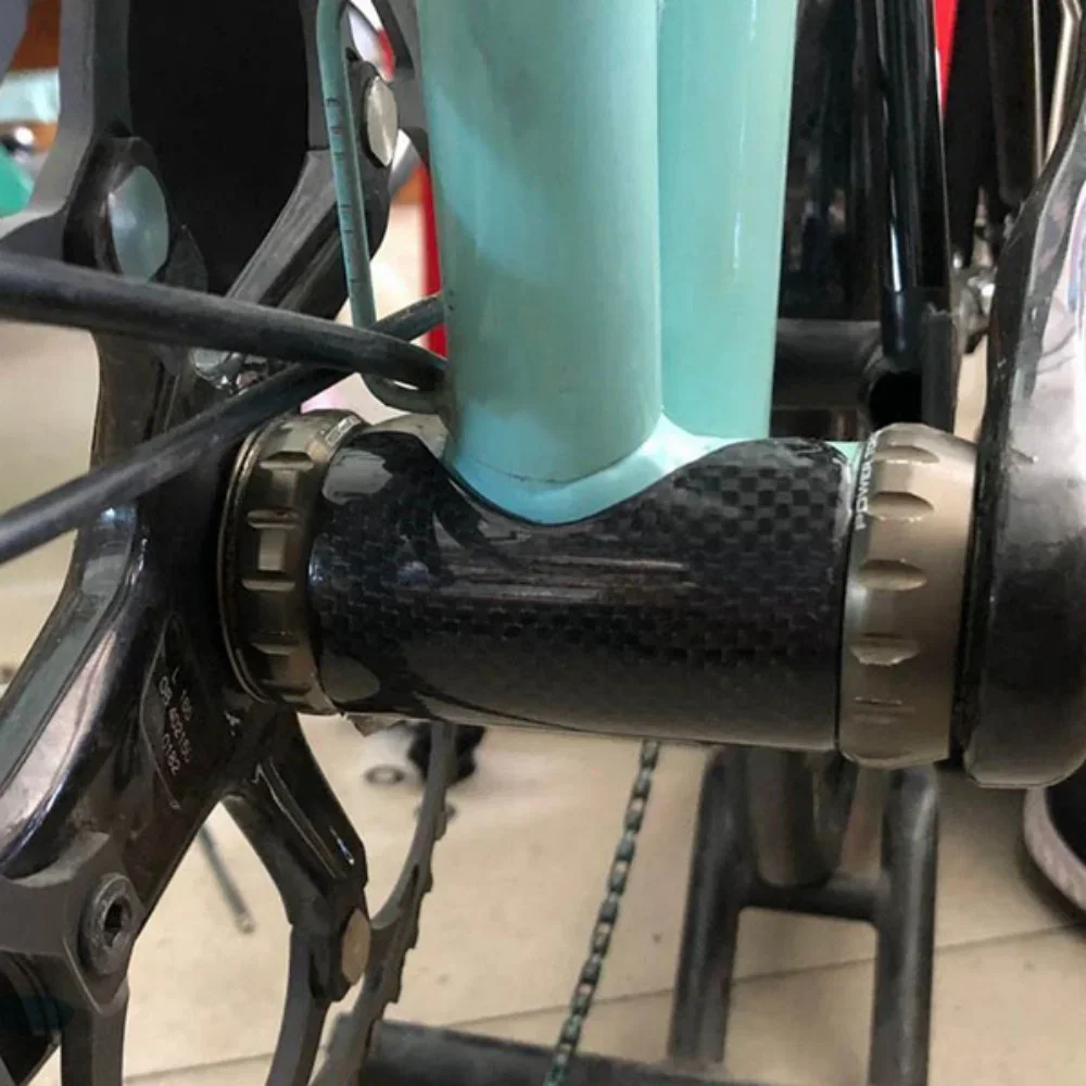 Unionjack Bicycle bottom bracket protector 66mm for brompton Cline Pline frame protector 3K carbon fiber