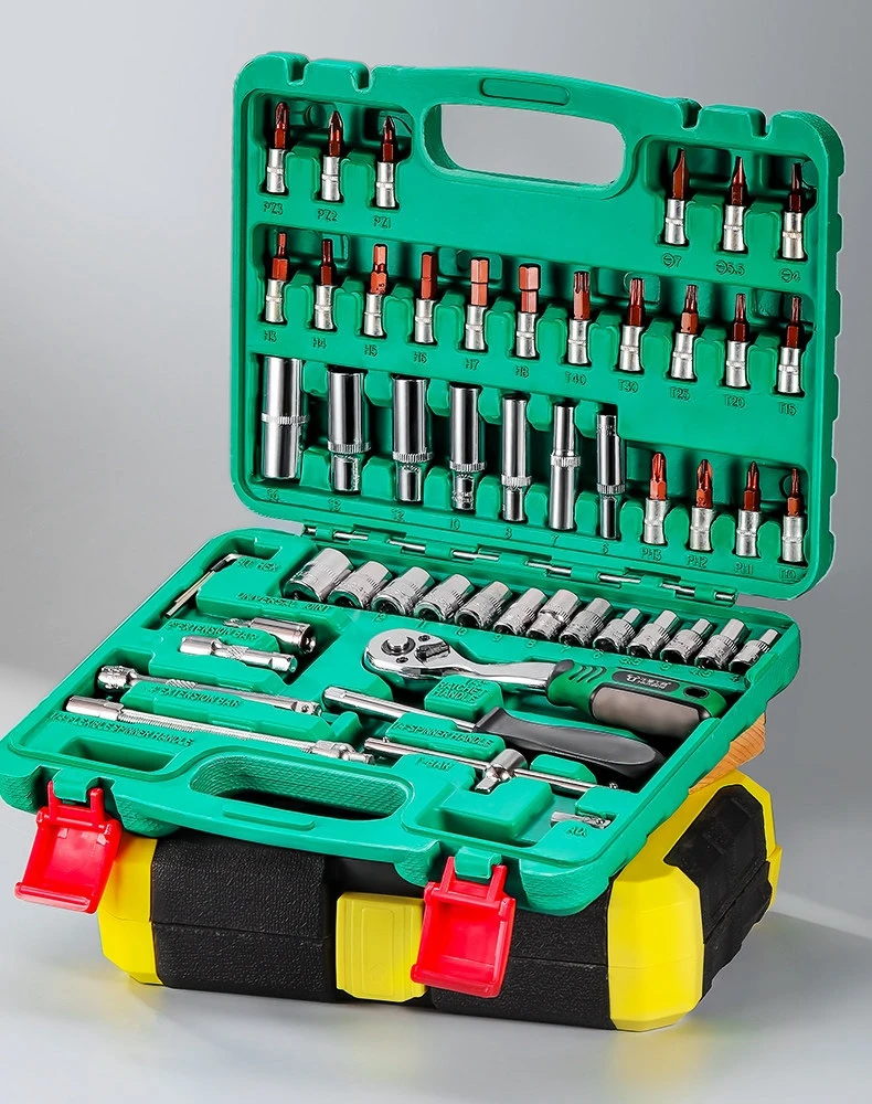 

Набор профессиональных ключей-трещоток на 24/72 зубца с торцевыми головками и битами для отверток, ручной инструмент, удлинитель, подходит для ремонта автомобилей и домашнего использования