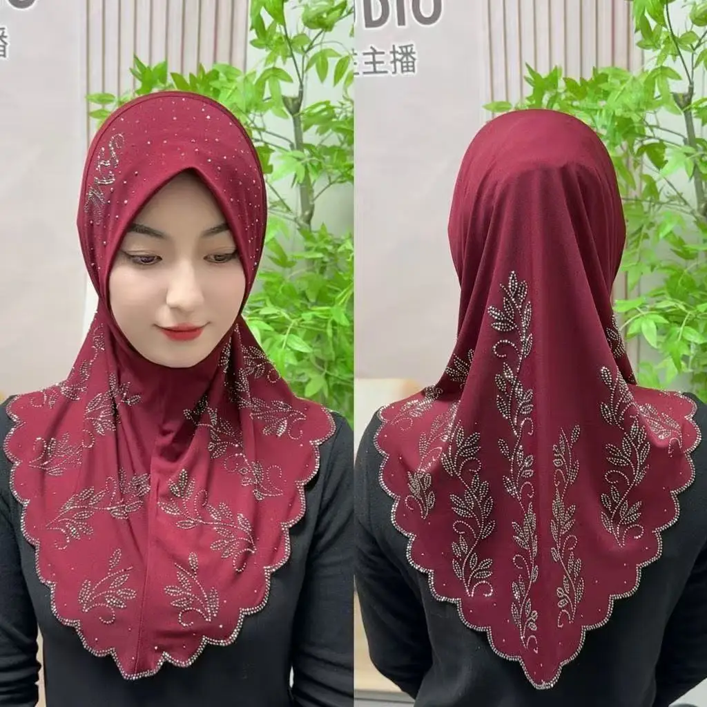 

Abaya Hijab Muslim Women Shawl Lace Headscarf Luxury Tassels Scarf Malaysia Prayer Kufi Islam Saudi Arabia Turban 05498