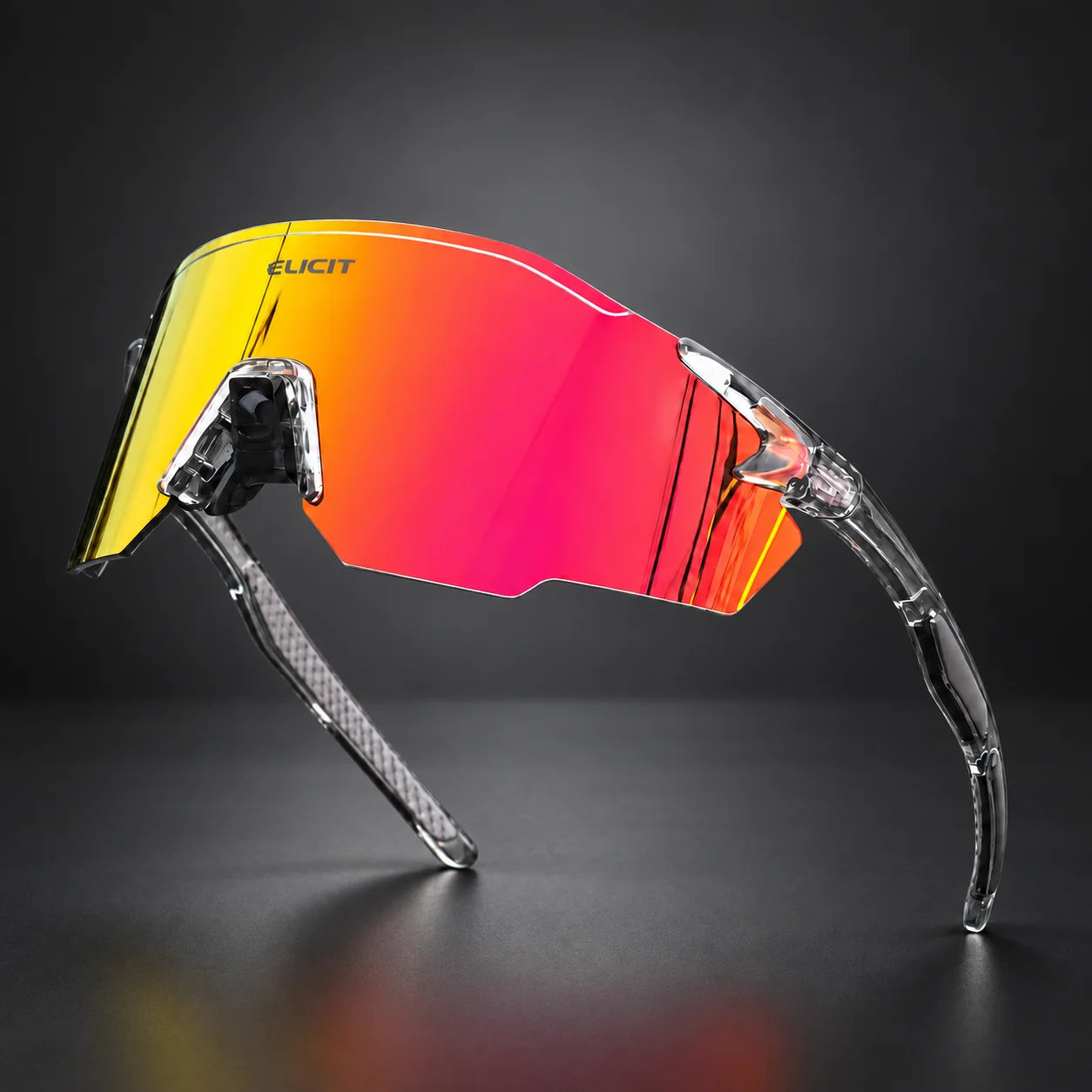 ELICIT New Photochromic Cycling Eyewear Men Women UV400 Sports Sunglasses Day Night Use Bicycles Hiking Golf Baseball Driving