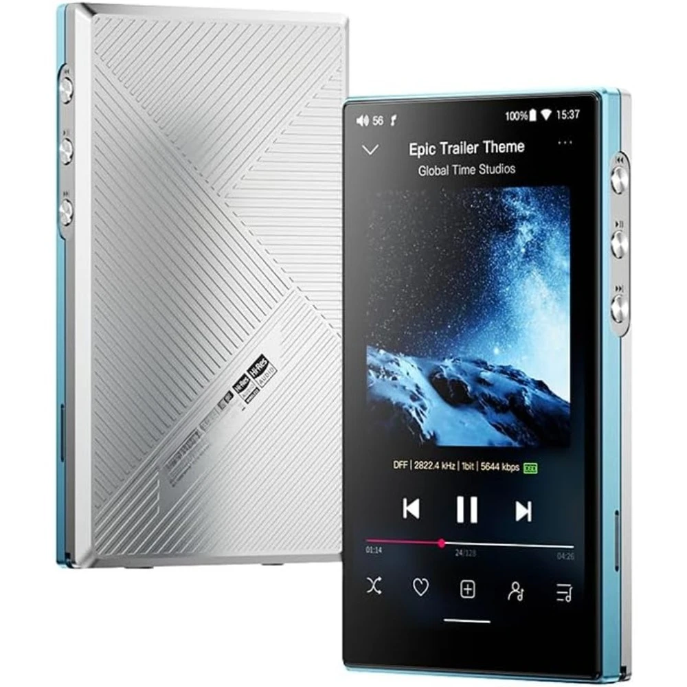 Hi-Res Android 13 MP3 Music Player Snapdragon 680 Bluetooth WiFi USB DAC 12.5H Playtime Sky Blue-NEW
