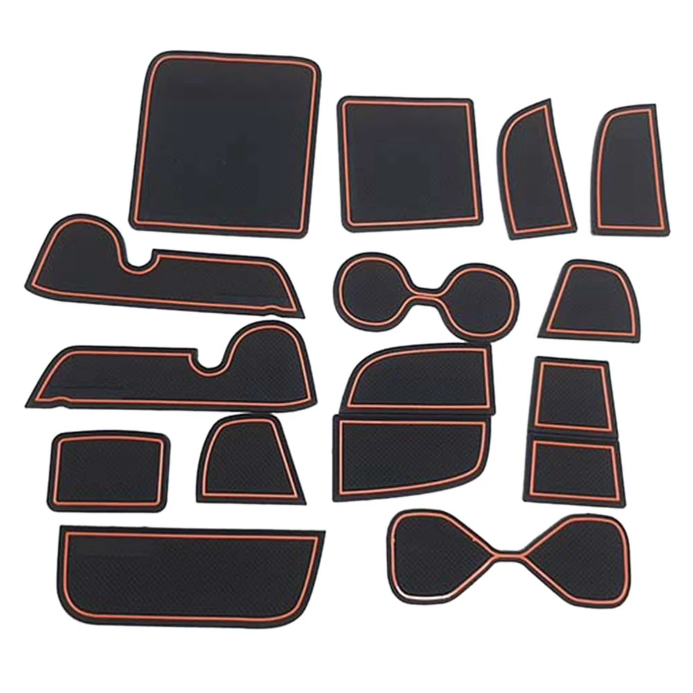 15Pcs Gate Slot Pad for Honda HRV HR-V Vezel 2021 2022 Accessories Interior Non-Slip Anti Dust Cup Holder Inserts