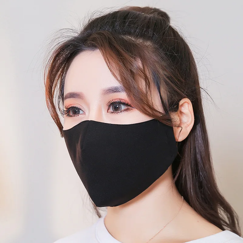 Volwassenen Unisex Masker Mannen En Vrouwen Koppels Persoonlijkheid Wasbaar Katoen Maskers Zwart Grote Zonnebrandcrème Stofmaskers Drop Shipping