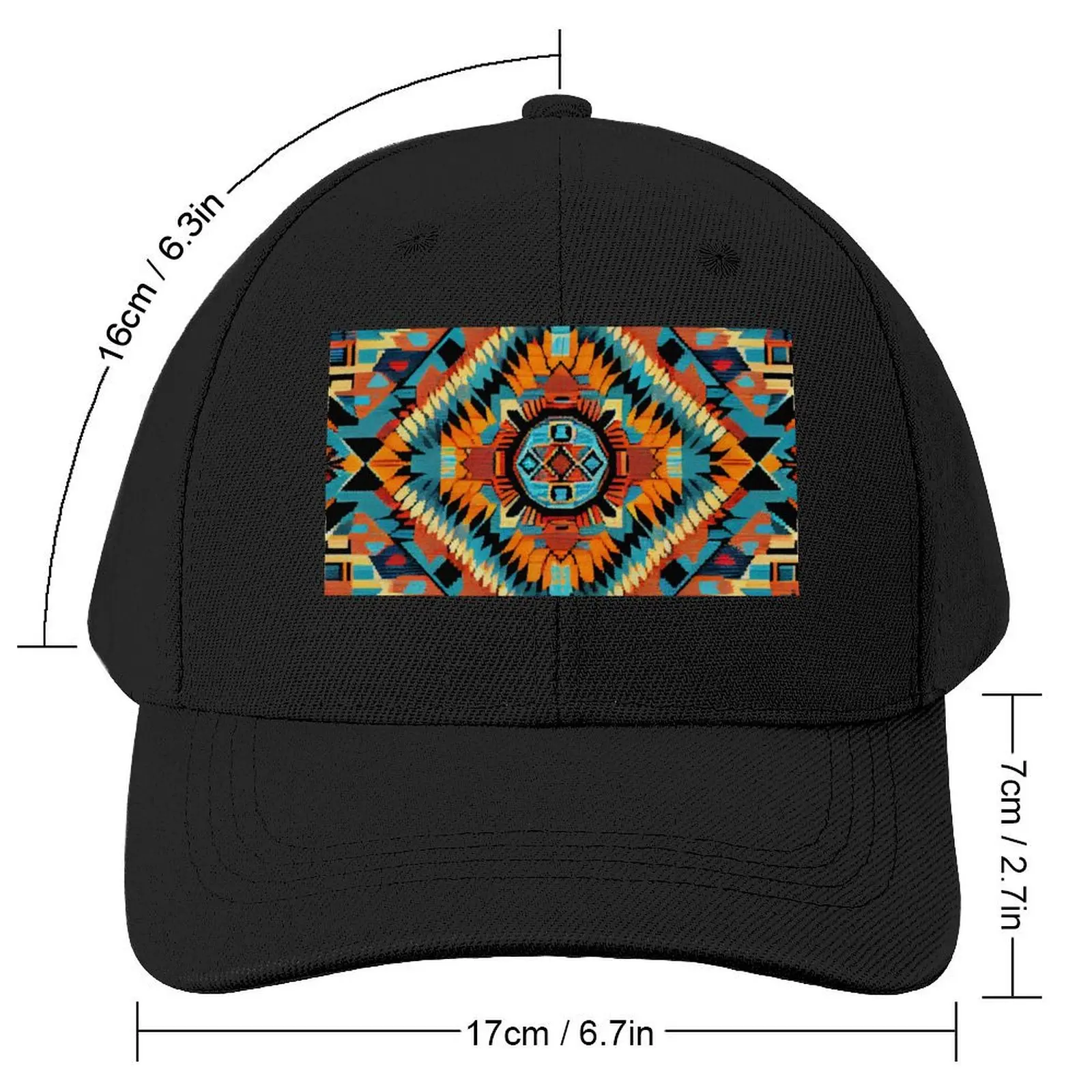 Enchanted Explosive Southwestern Pattern Digital Painting Baseball Cap Vintage Hood Uv Protection Solar Hat Golf Women Men's