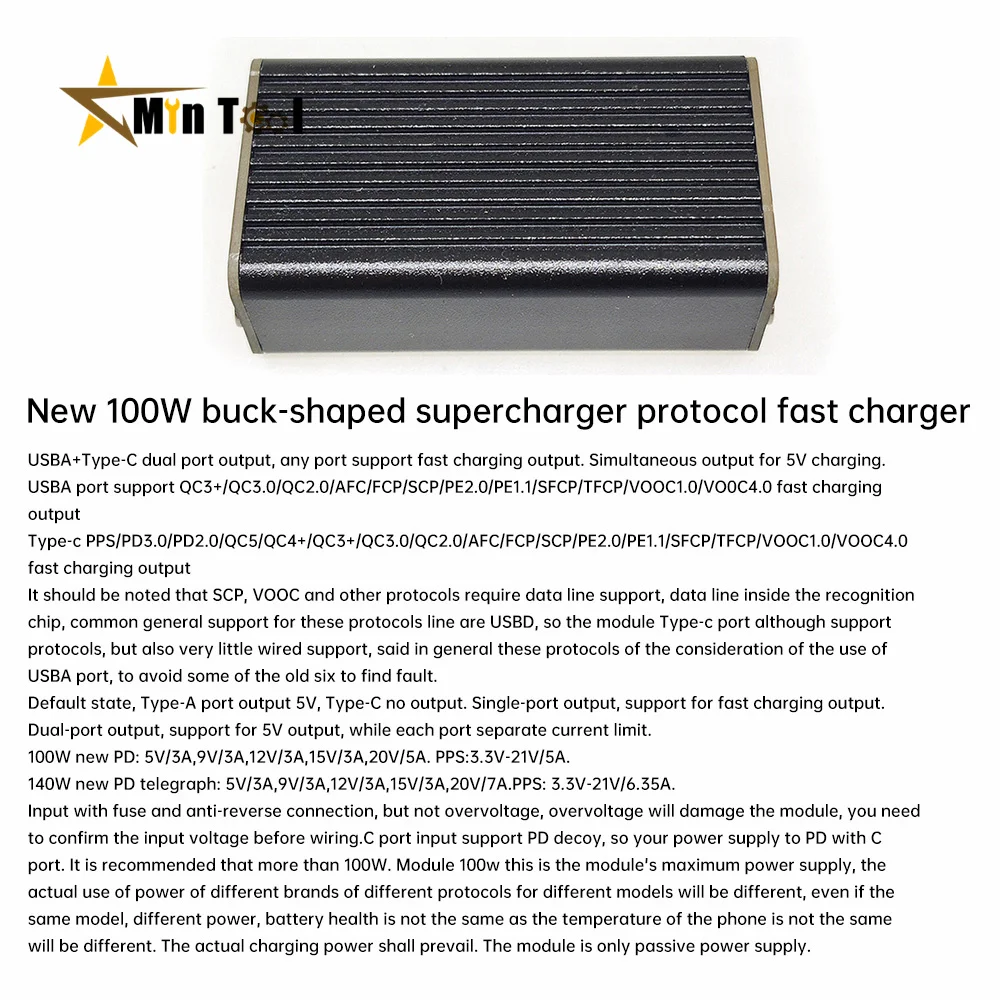 Imagem -04 - Buck-boost Fast Charge Board Bateria de Lítio 100w Bidirecional pd 3.0 Ferramenta Elétrica Xt60