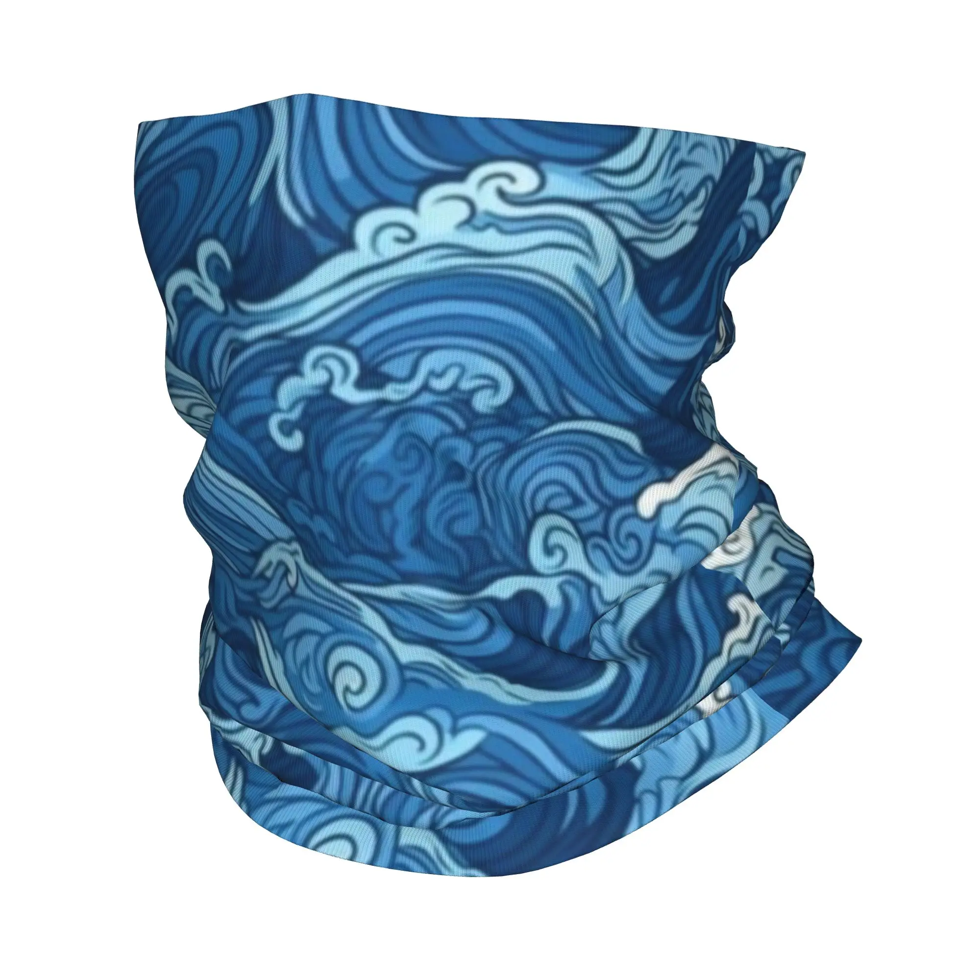Blue (21) Bandana  Cover Club Sea Wave  Wrap Scarf  Hiking  Unisex Breathable Neckerchief