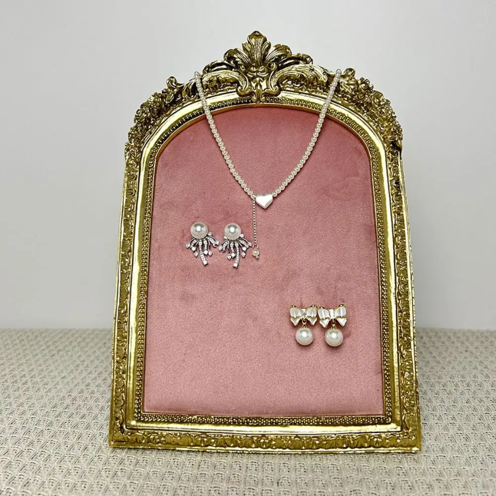 زهرة نمط إطار الصورة قلادة الوقوف اليدوية العمودي عرض المجوهرات تمثال نصفي نموذج المضادة للانزلاق متعددة الوظائف #5