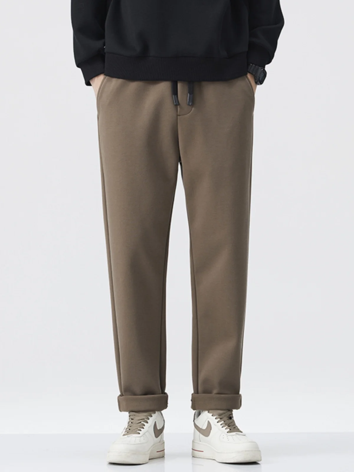 

Американские утепленные спортивные брюки для мужчин, осенне-зимние, свободные, прямые, повседневные, 2024, новые, для спорта и отдыха, длинные штаны