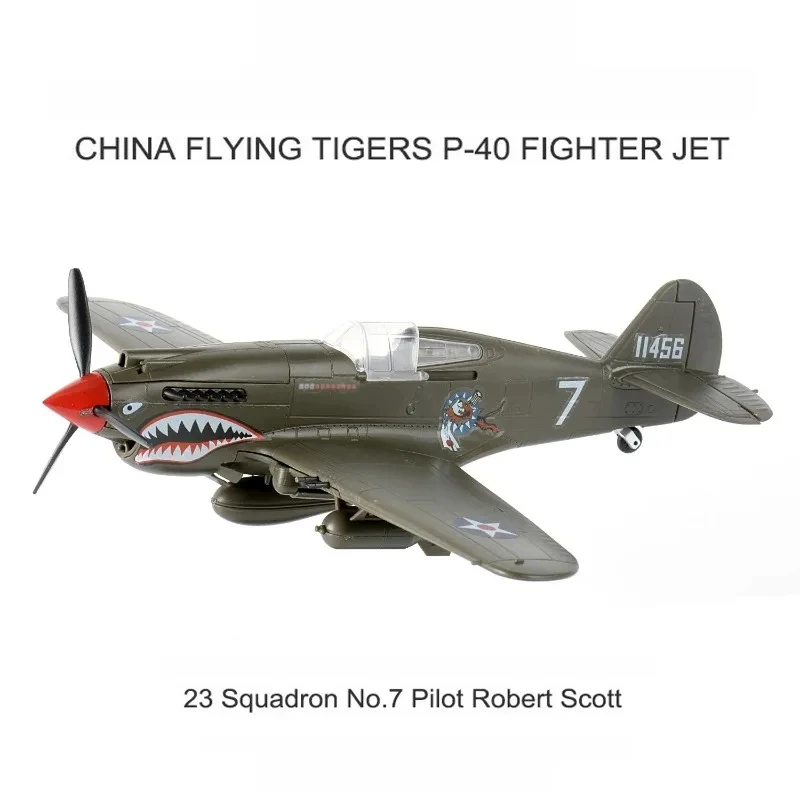 1/48 P-40 Fighter Jet China Flying Tigers Glue Free WWII Aircraft P40 Plastic Assemble Model for Collect Ornaments - view 4