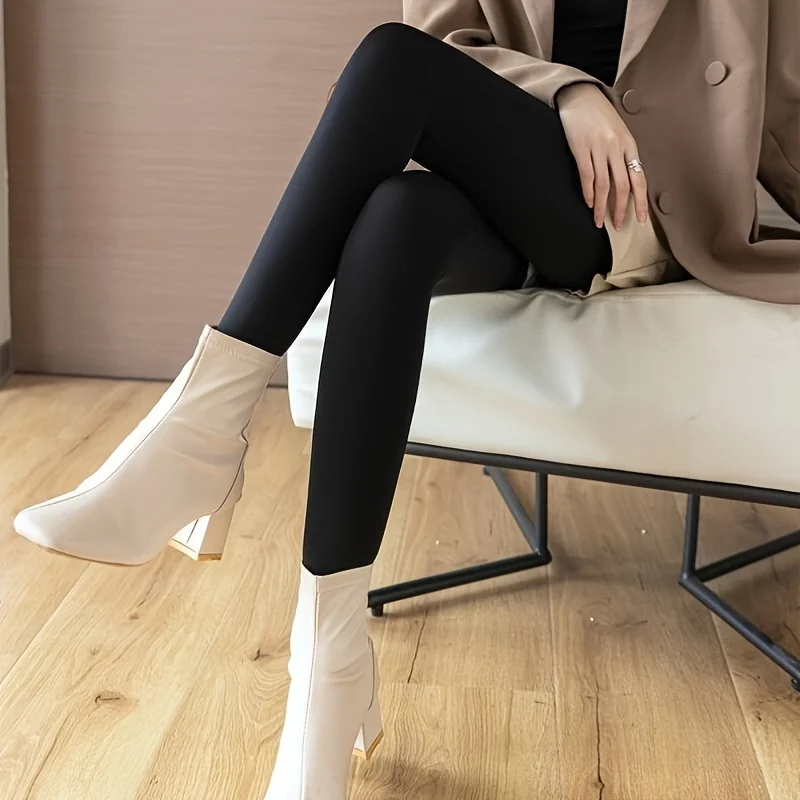 1 Stück Damen Plüsch gefütterte Strumpfhose thermisch elastische Leggings Strümpfe & Strumpfwaren