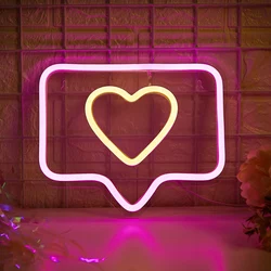 Chi-buy Backboard LED Neon Sign USB Powered Neon Signs Night Light 3D Wall Art & Game Room Bedroom Living Room Decor Lamp Signs