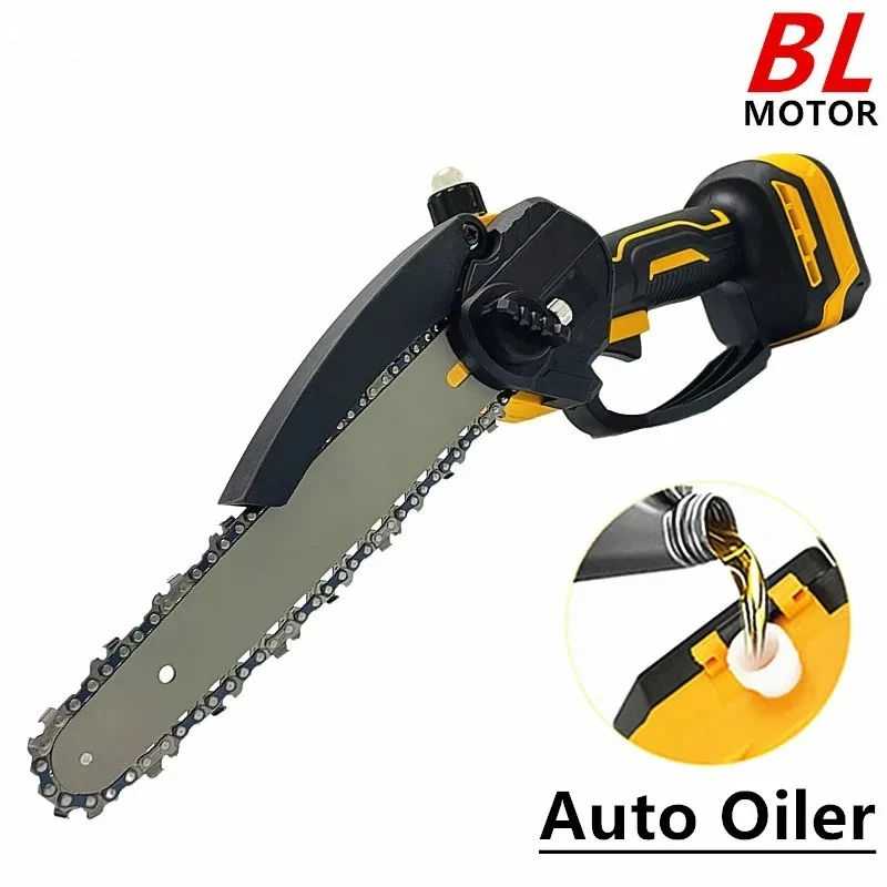 

С автоматической масленкой, бесщеточный резак для бензопилы, садовые электроинструменты для DeWALT, аккумулятор 20 В, 6-дюймовая аккумуляторная электрическая бензопила