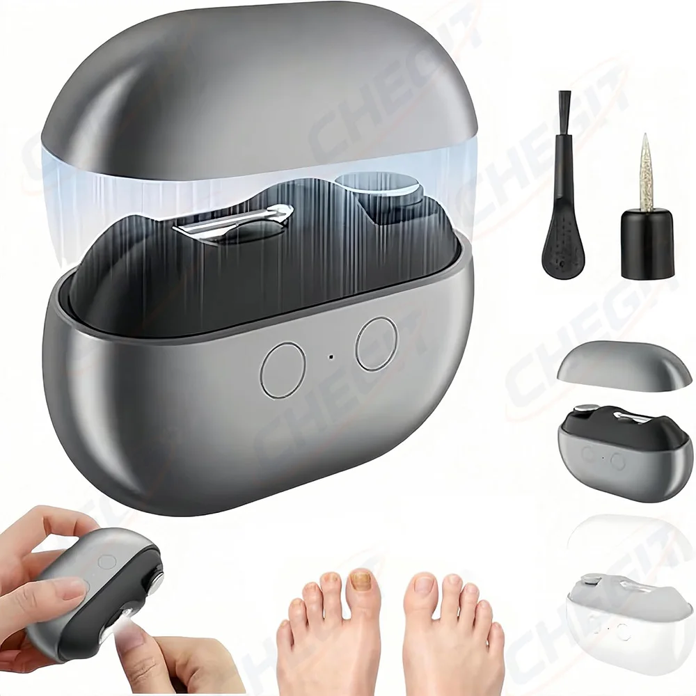 

Electric Nail Clipper Electric Nail Trimmer Polisher Portable Fingernail Cutter with Light File Nail Clip Storage Rechargeable