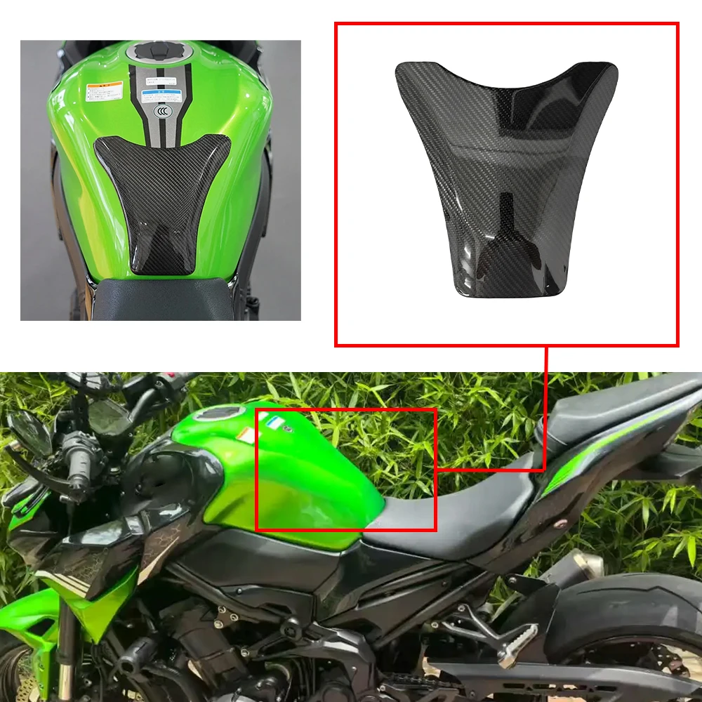 Z900 Motorcycle Carbon Fiber Fuel tank Cover Protector Guard Shell For Kawasaki Z900 2017-2026
